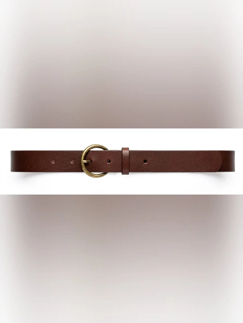 NWT LOFT Classic Brown Leather Belt Small Buckle, Size S